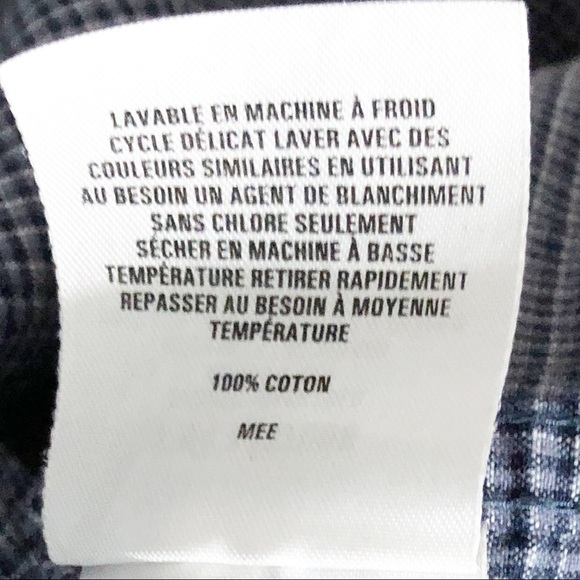 Columbia 100% Cotton Plaid Check Long Sleeve Button Down Shirt Button Cuffs 🟦⬜️ - Picture 4 of 4